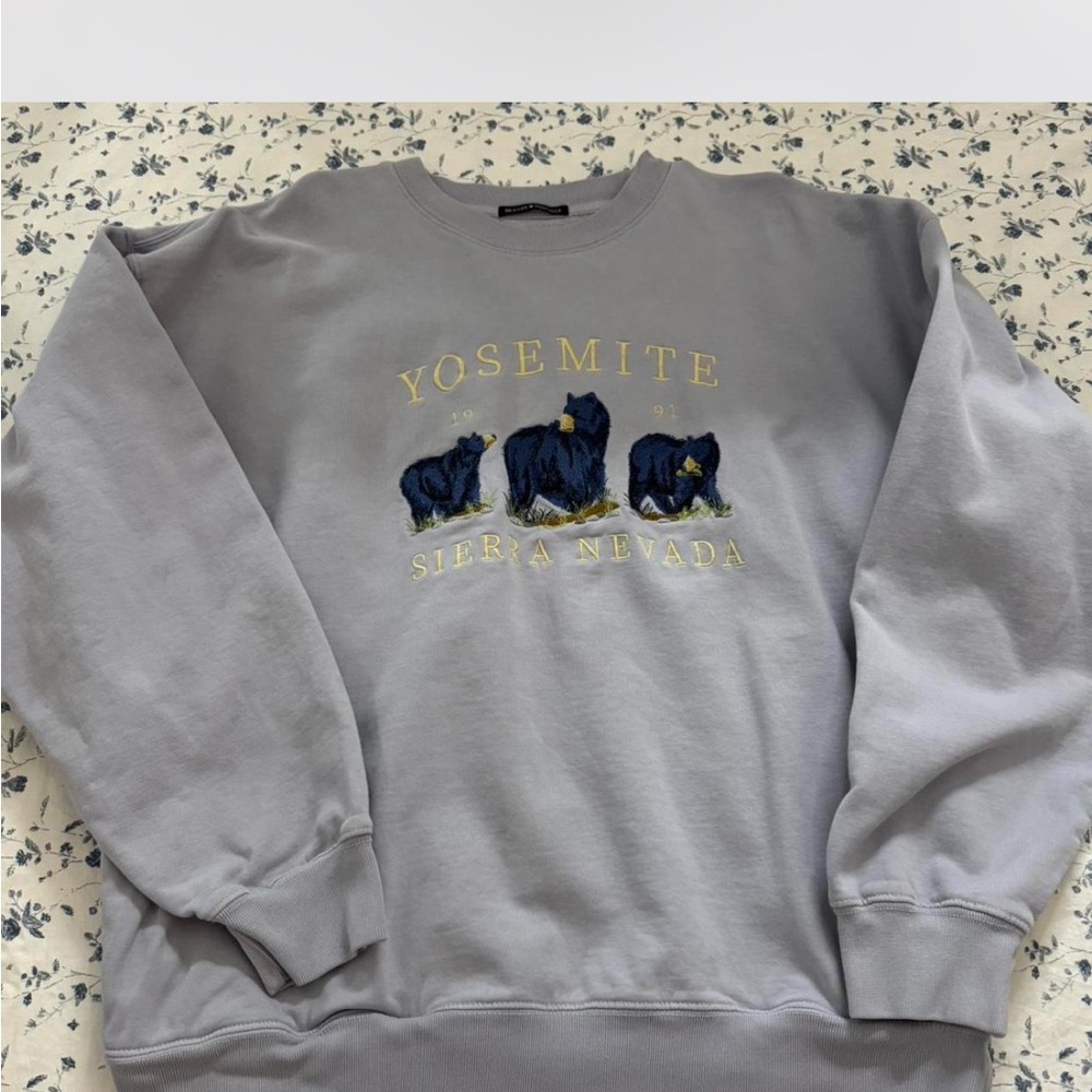 Light Blue/Grey Brandy Melville Yosemite Sierra Nevada Sweater